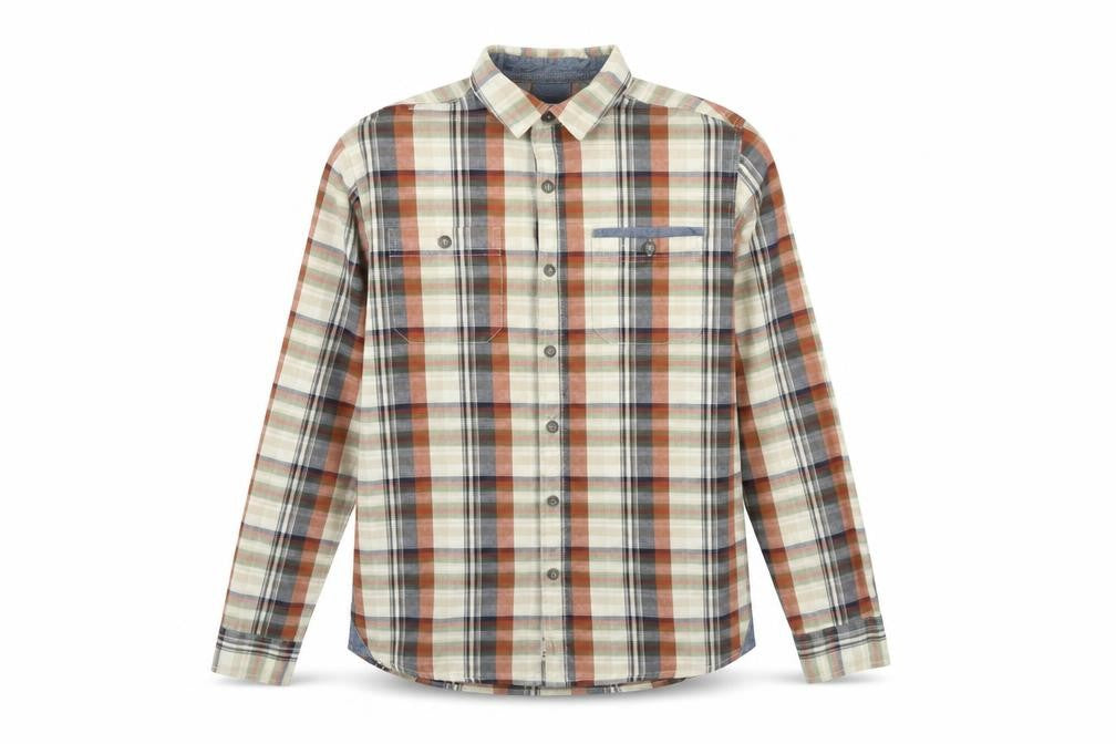 J.Hampton Mens Multicoloured Plaid Cotton Button-Up Size S Collared Button