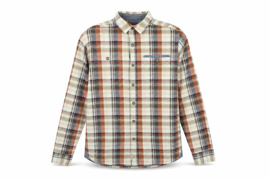 J.Hampton Mens Multicoloured Plaid Cotton Button-Up Size S Collared Button