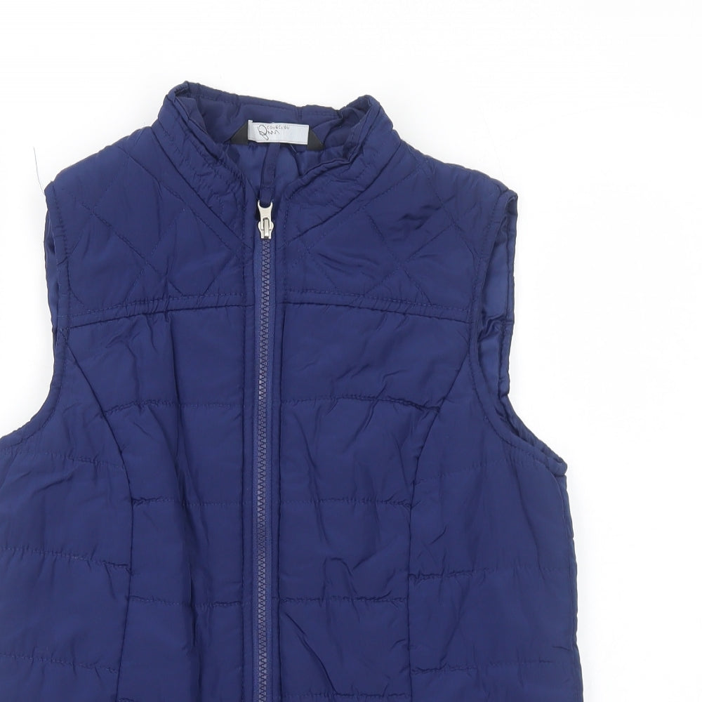 Bonmarché Womens Blue Gilet Jacket Size 10 Zip