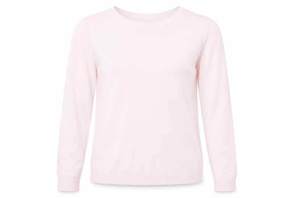 525 america Womens Pink Round Neck Nylon Pullover Jumper Size S