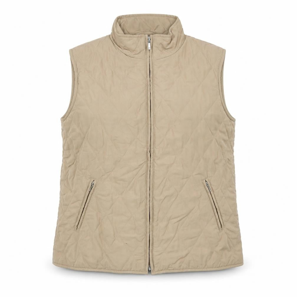 EWM Womens Beige Gilet Jacket Size M Zip