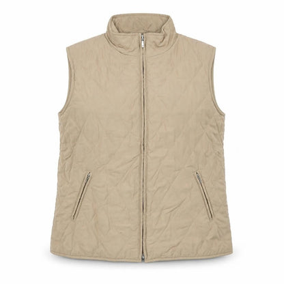 EWM Womens Beige Gilet Jacket Size M Zip