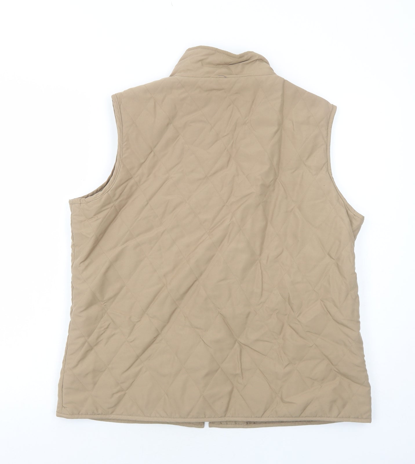 EWM Womens Beige Gilet Jacket Size M Zip