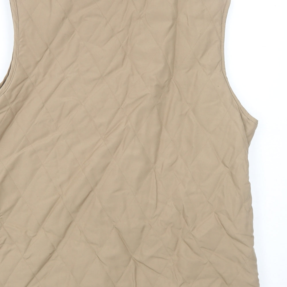EWM Womens Beige Gilet Jacket Size M Zip