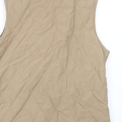 EWM Womens Beige Gilet Jacket Size M Zip