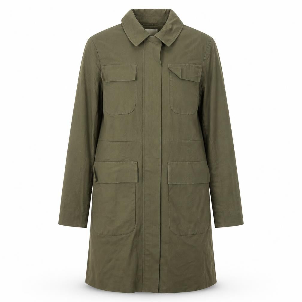 ASOS Womens Green Rain Coat Coat Size 6 Zip