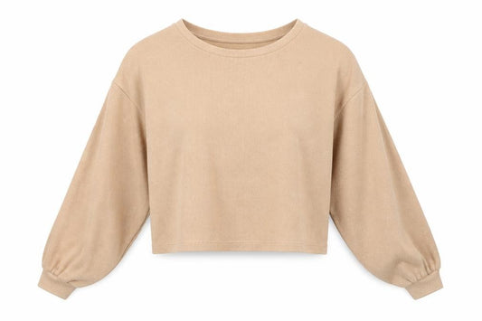 New Look Womens Beige Cotton Pullover Sweatshirt Size M Pullover