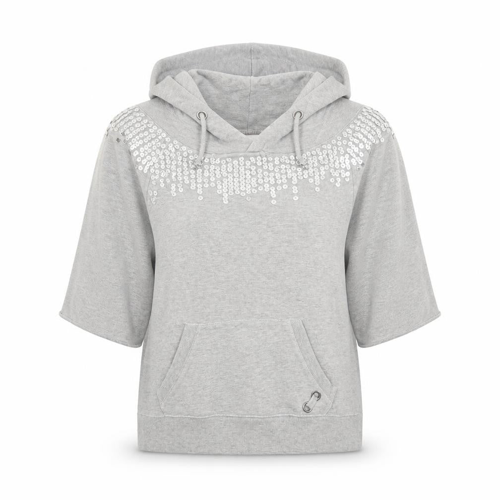 Tennis Womens Grey Cotton Pullover Hoodie Size M Pullover
