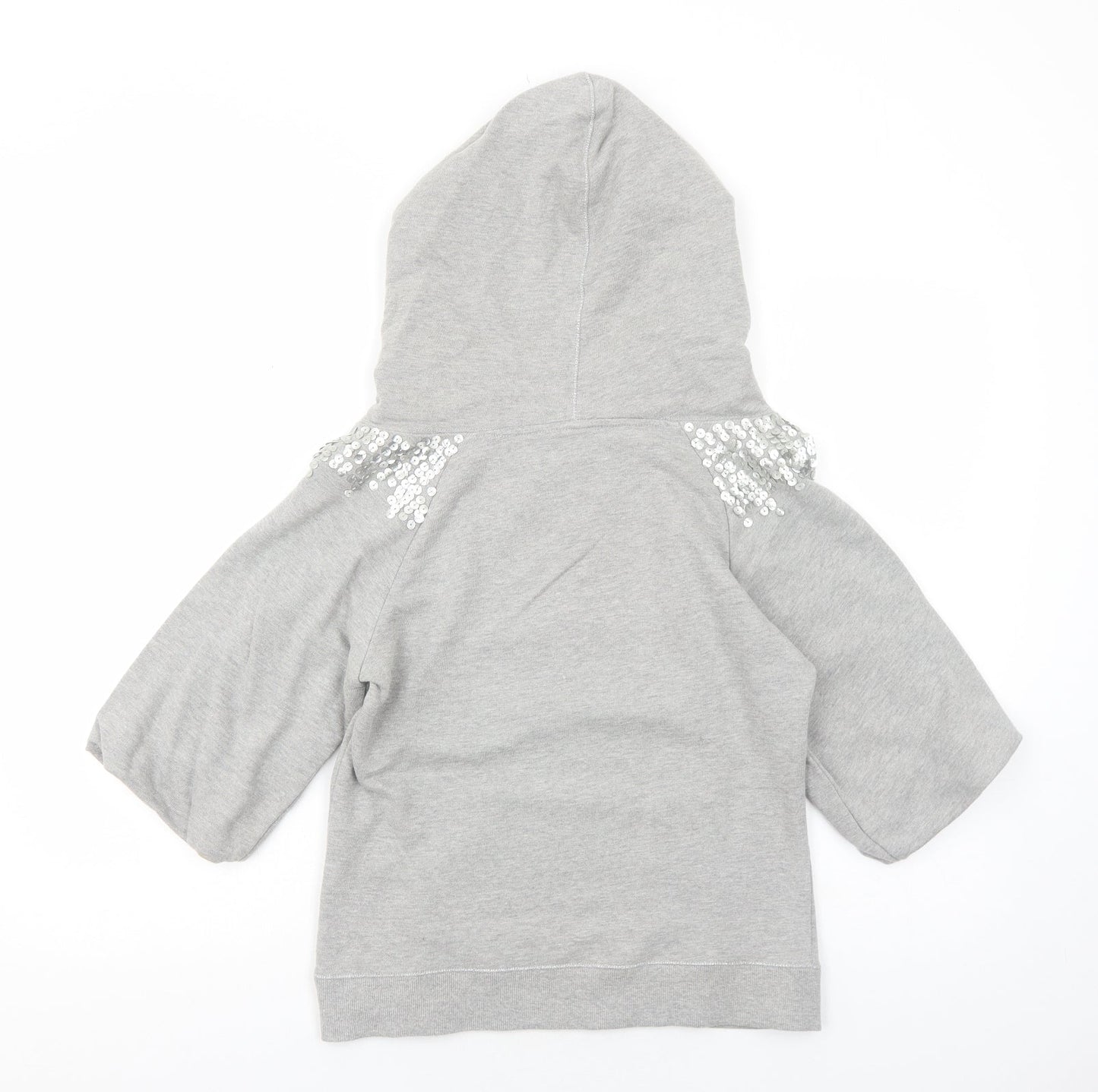 Tennis Womens Grey Cotton Pullover Hoodie Size M Pullover