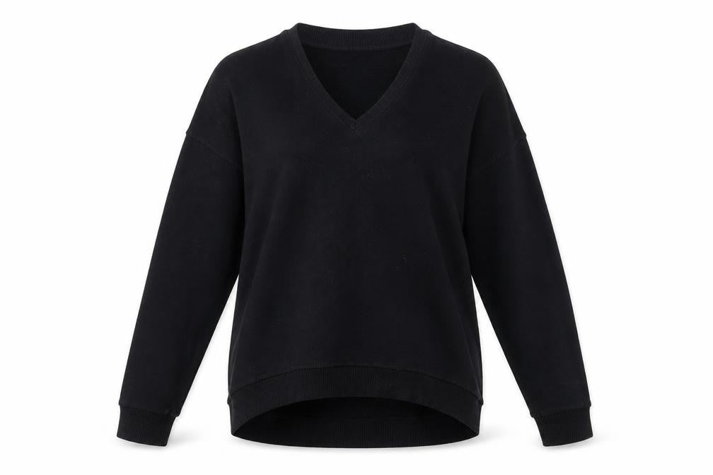 River Island Womens Black Round Neck Cotton Pullover Jumper Size S