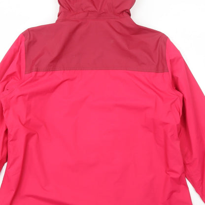 Decathlon Womens Pink Windbreaker Coat Size L Zip