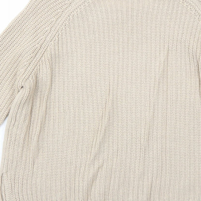 ASOS Womens Beige Round Neck Acrylic Pullover Jumper Size 8