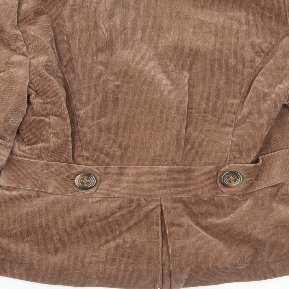 CC Womens Brown Jacket Size 10 Button