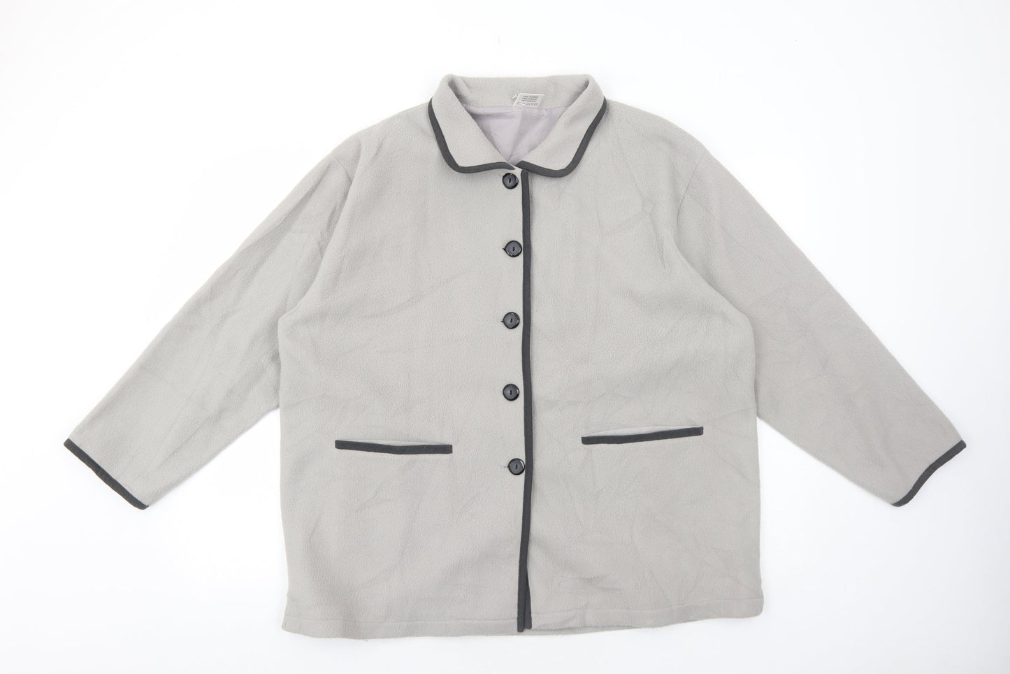 Preworn Womens Grey Jacket Size L Button