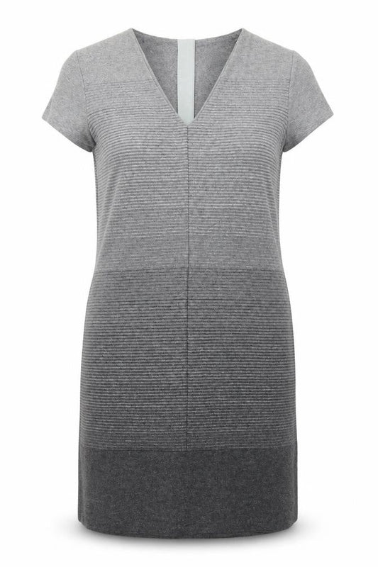 Next Womens Grey Wool Jumper Dress Size 10 V-Neck Zip