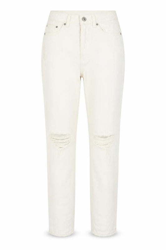 H&M Womens White Cotton Skinny Jeans Size 4 Regular Zip
