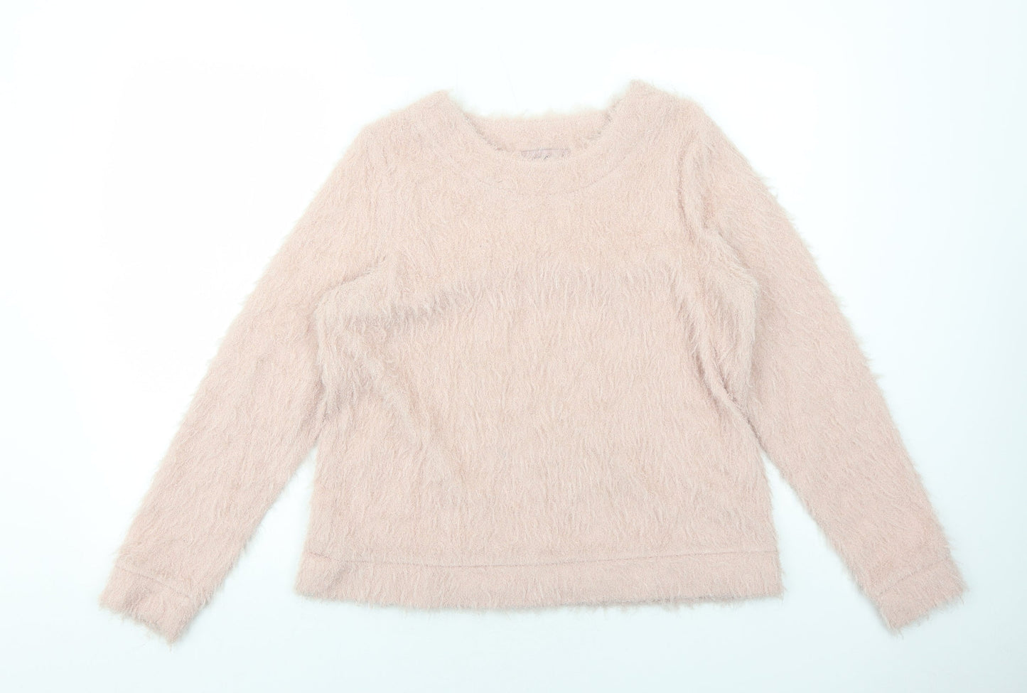 NEXT Womens Pink Boat Neck Polyester Pullover Jumper Size 14