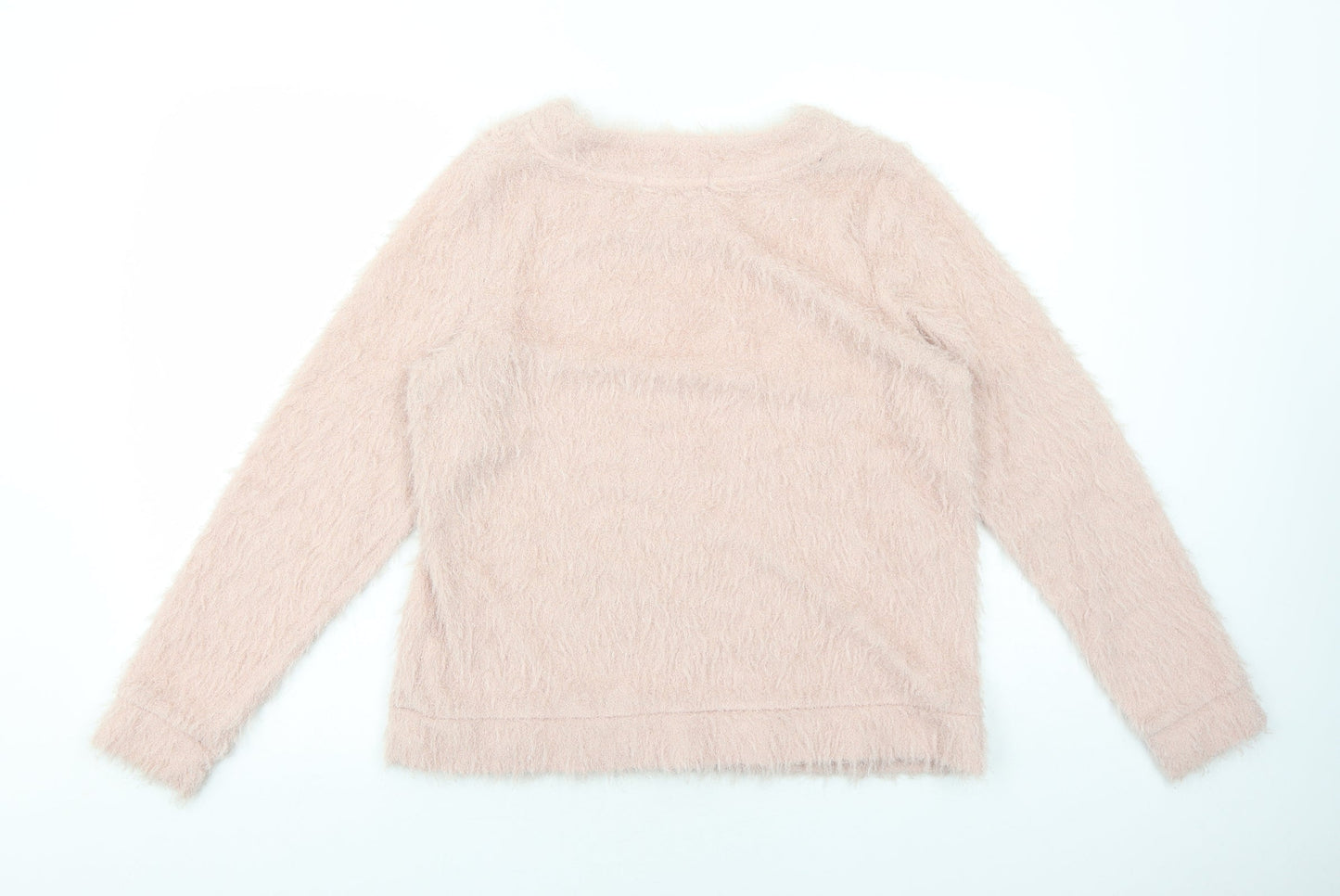 NEXT Womens Pink Boat Neck Polyester Pullover Jumper Size 14