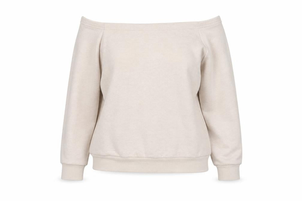 South Beach Womens Beige Cotton Pullover Sweatshirt Size 10 Pullover