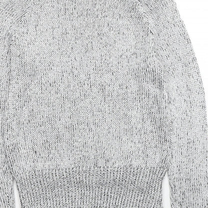 H&M Womens Silver Scoop Neck Polyester Pullover Jumper Size XS