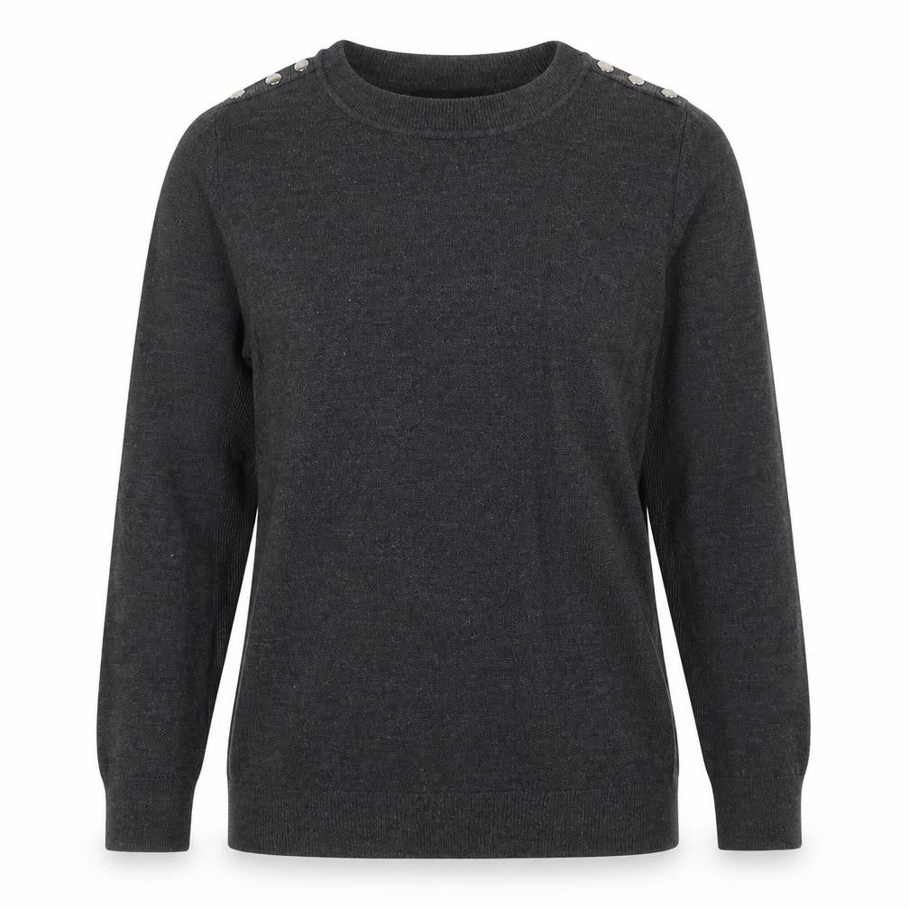 Atmosphere Womens Grey Round Neck Acrylic Pullover Jumper Size 14