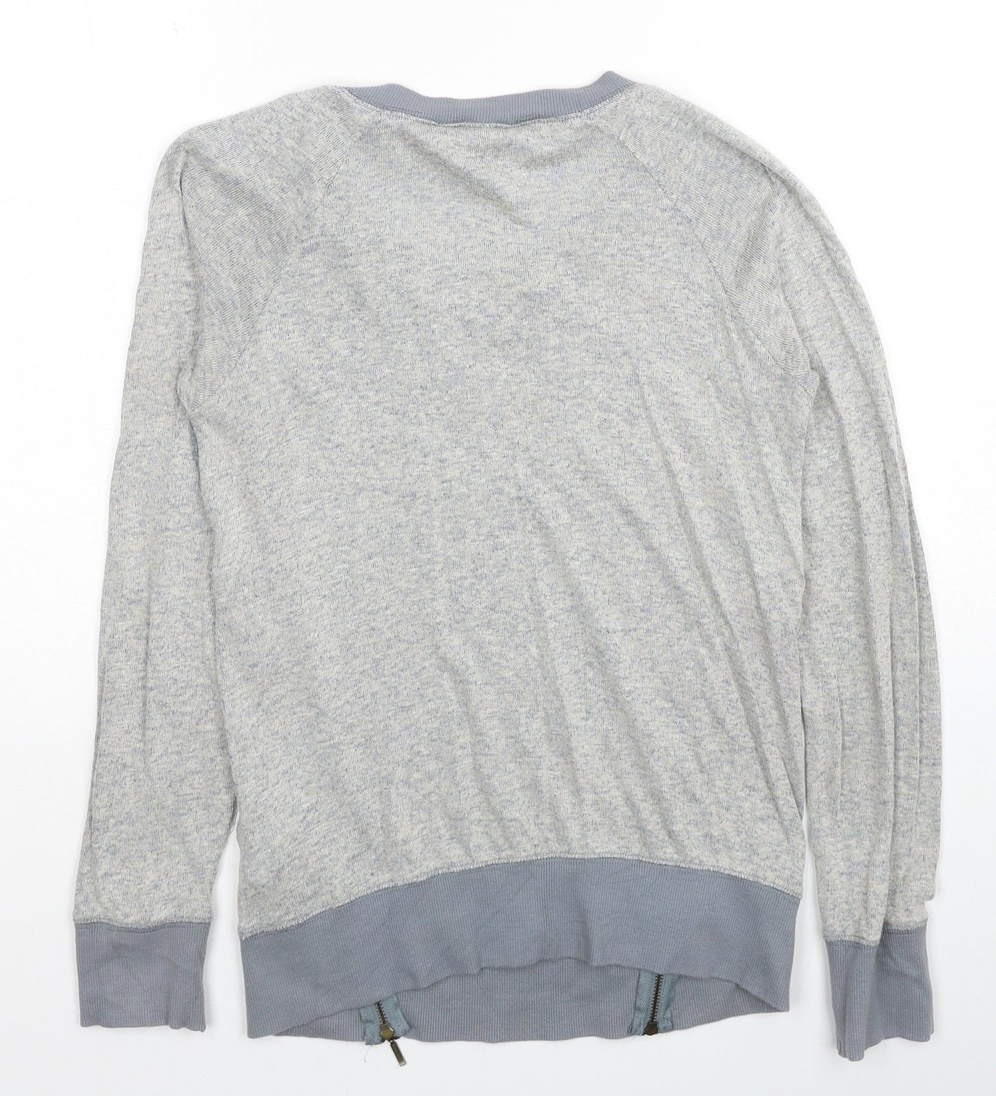 Marks and Spencer Womens Grey Scoop Neck Viscose Pullover Jumper Size 10