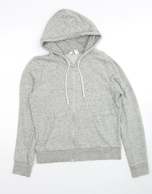 Divided by H&M Womens Grey Cotton Full Zip Hoodie Size S Zip