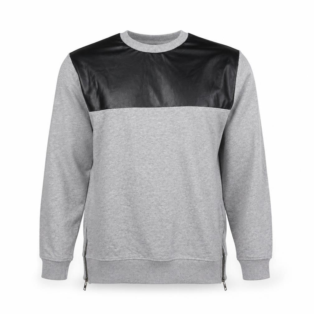 King Kouture Mens Grey Cotton Pullover Sweatshirt Size S