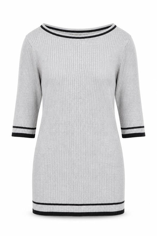 Debenhams Womens Grey Boat Neck Viscose Pullover Jumper Size 10