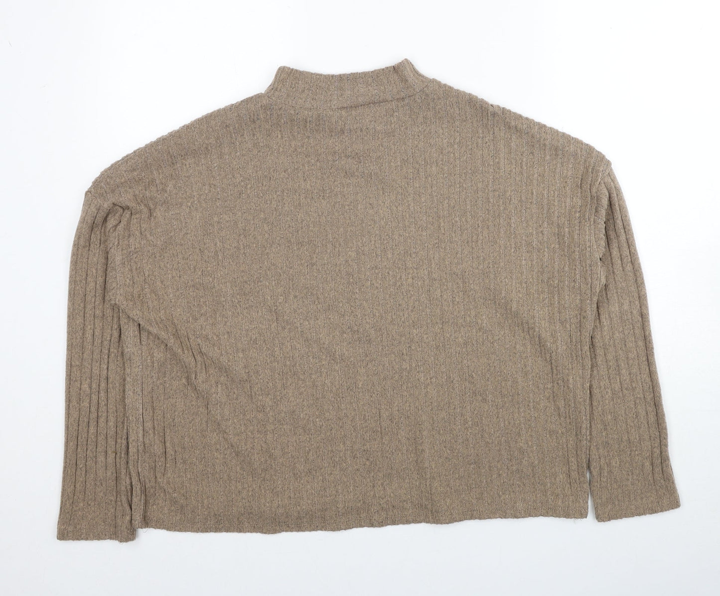 Primark Womens Beige High Neck Polyester Pullover Jumper Size 14 - Size 14-16