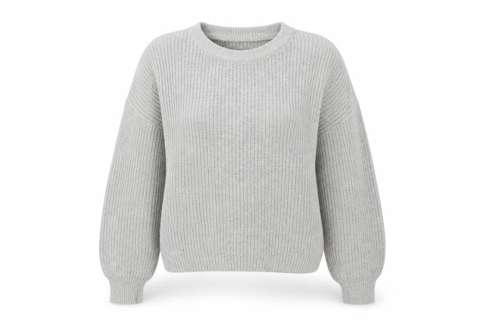 PRETTYLITTLETHING Womens Grey Boat Neck Polyester Pullover Jumper Size M