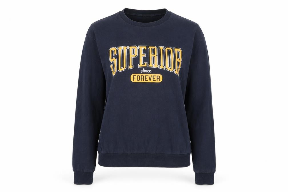 Divided Womens Blue Cotton Pullover Sweatshirt Size XS Pullover
