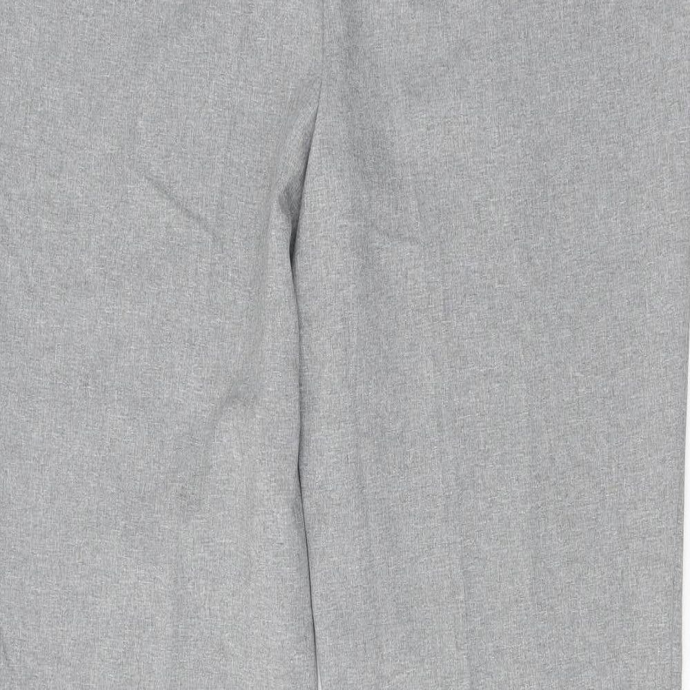 South Womens Grey Polyester Trousers Size 16 Regular Zip