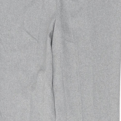 South Womens Grey Polyester Trousers Size 16 Regular Zip