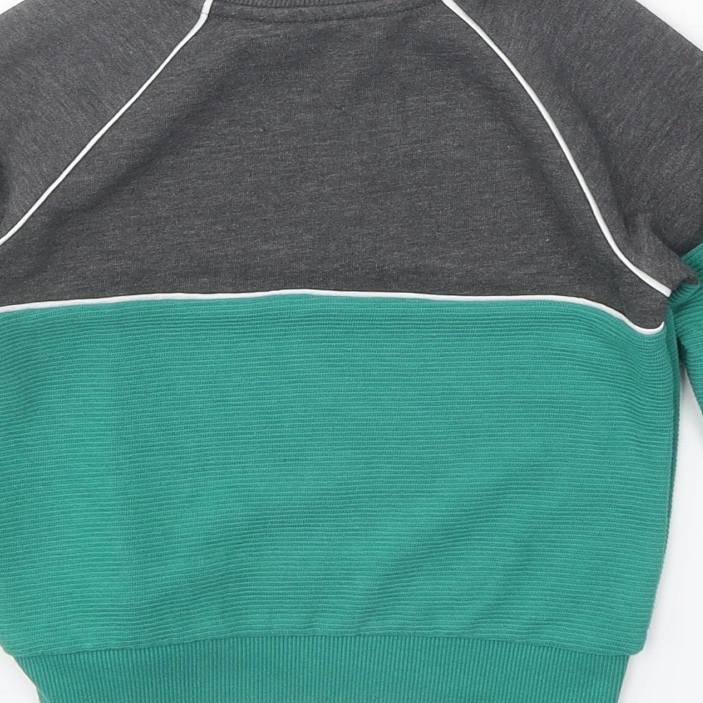 Very Boys Green Colourblock Cotton Pullover Sweatshirt Size 2-3 Years Pullover - Dinosaur