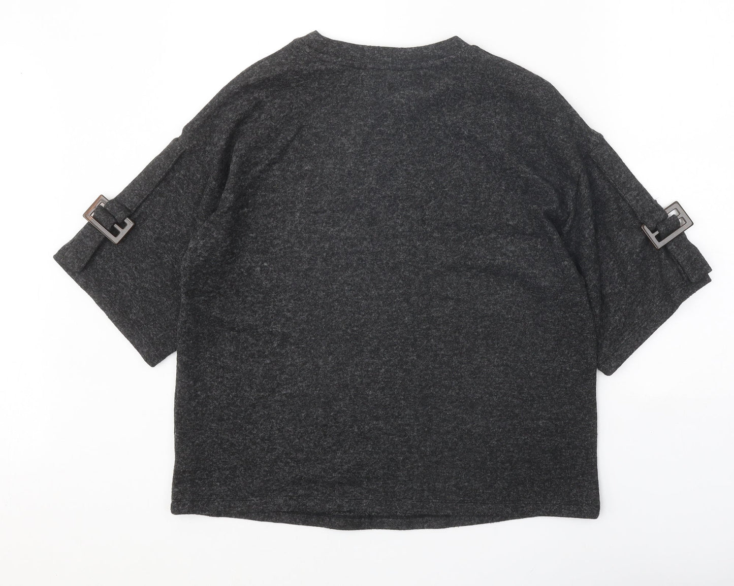 F&F Womens Grey Round Neck Polyester Pullover Jumper Size 10