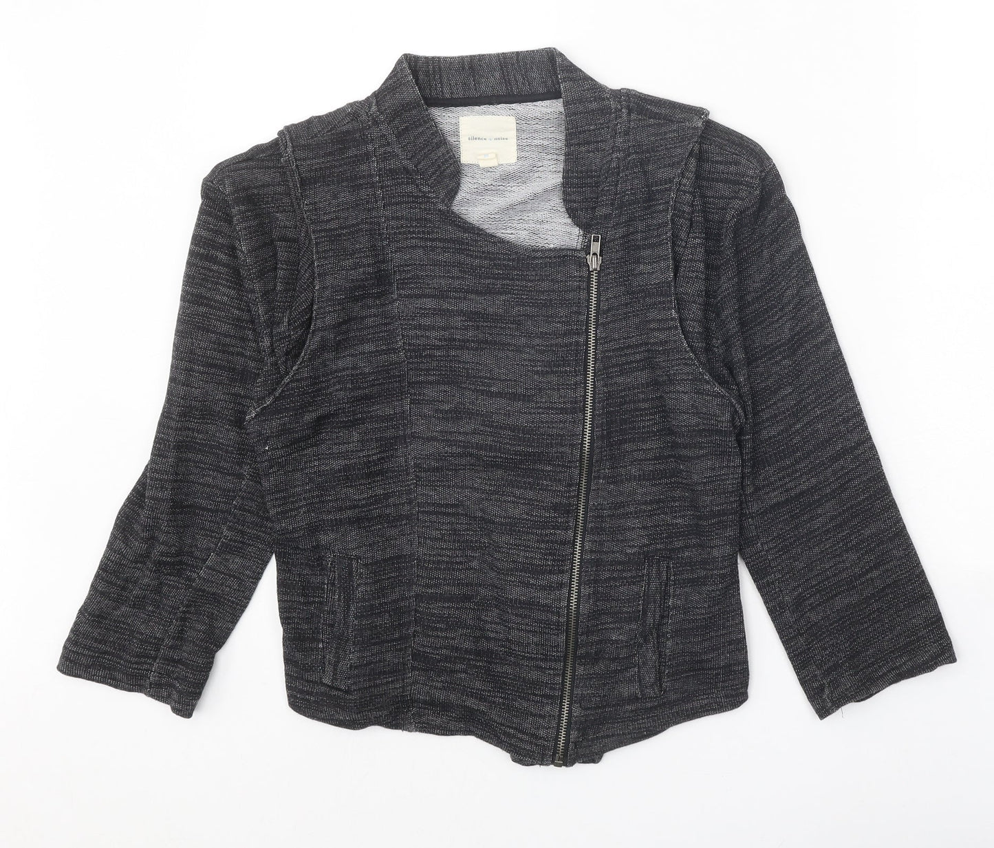 Silence + Noise Womens Black Jacket Size M Zip