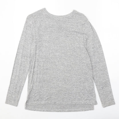 Forever 21 Womens Grey Round Neck Acrylic Pullover Jumper Size S