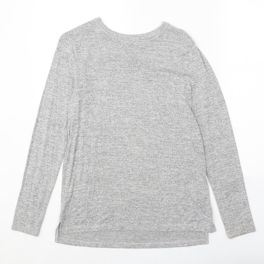 FOREVER 21 Womens Grey Round Neck Acrylic Pullover Jumper Size S