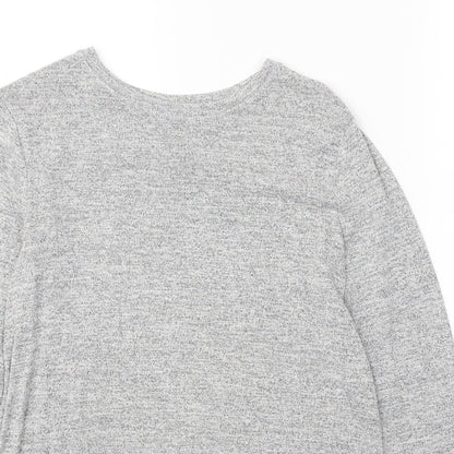 Forever 21 Womens Grey Round Neck Acrylic Pullover Jumper Size S