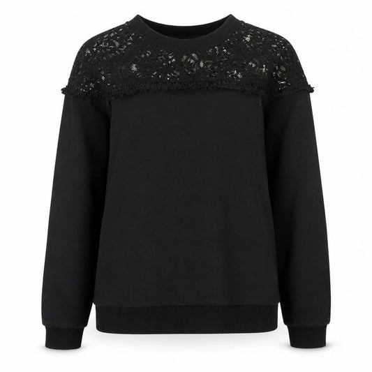 Valley Of The Dolls Womens Black Cotton Pullover Sweatshirt Size 8 Pullover