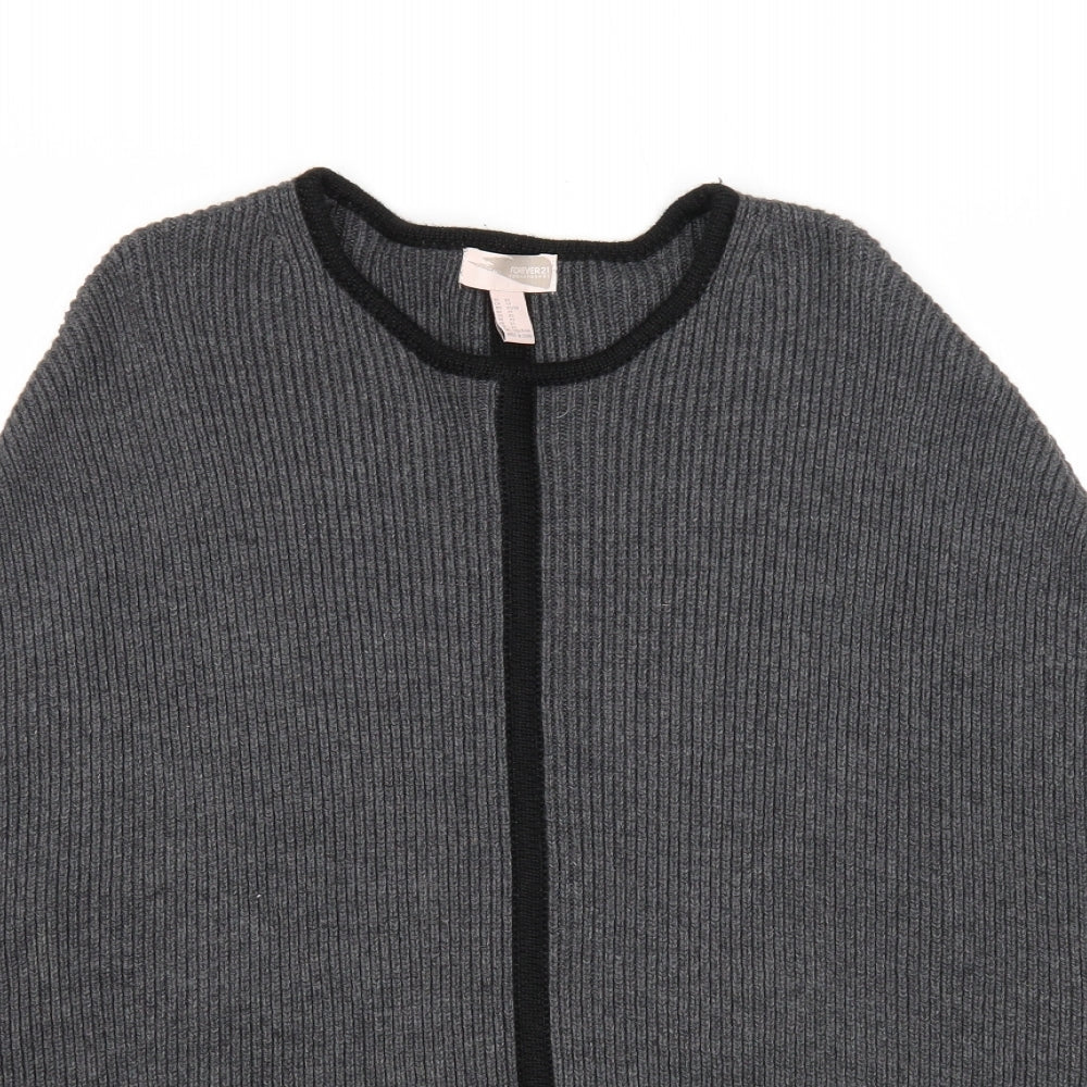 FOREVER 21 Womens Grey Jacket Poncho Size XS
