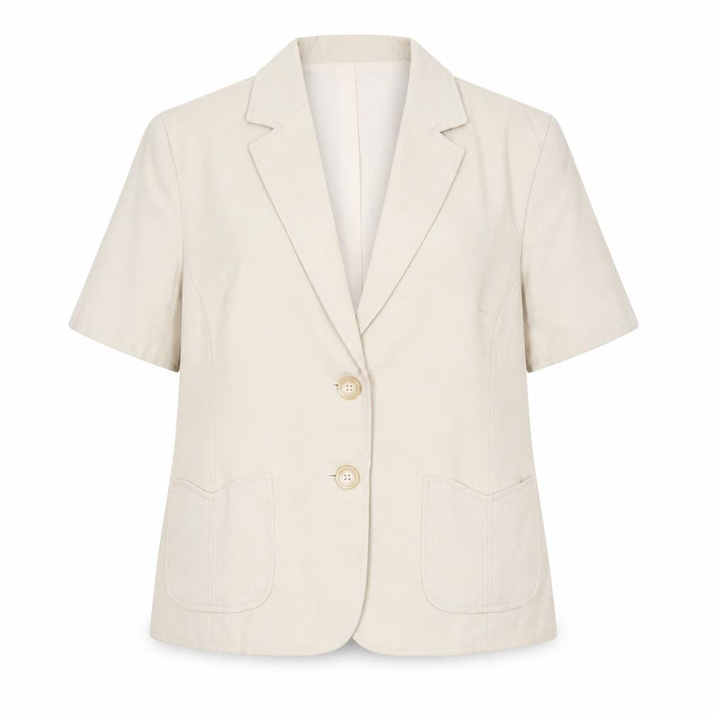 Damart Womens Beige Jacket Blazer Size 18 Button