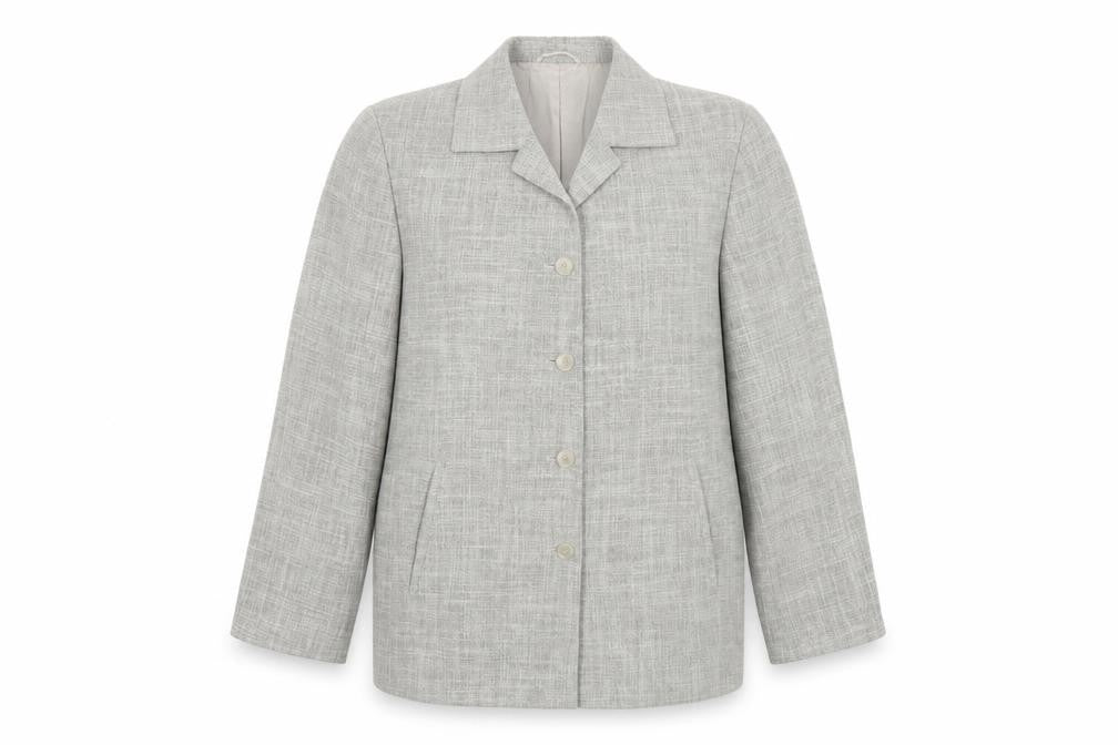 Bianca Womens Grey Jacket Size 12 Button