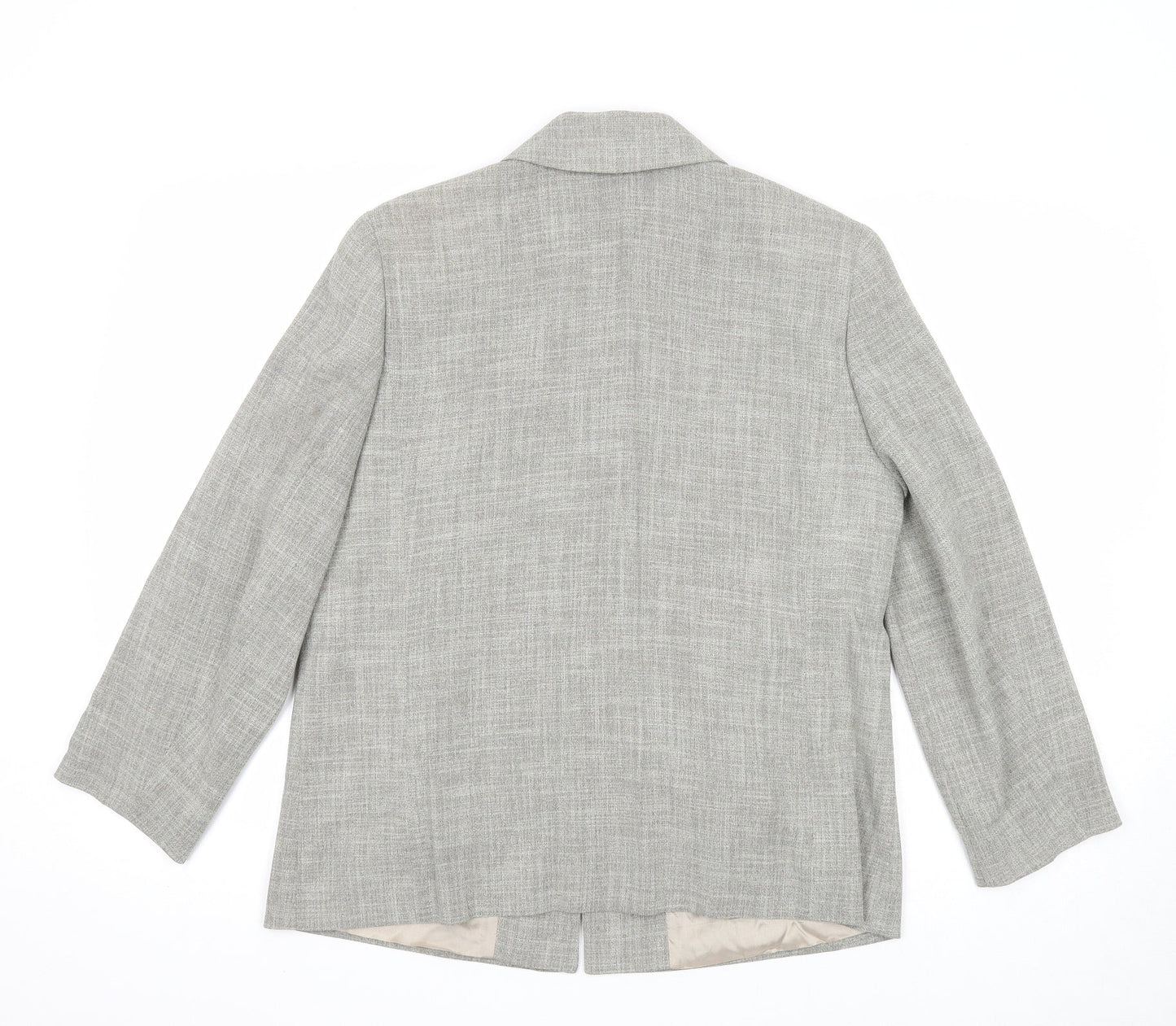 Bianca Womens Grey Jacket Size 12 Button
