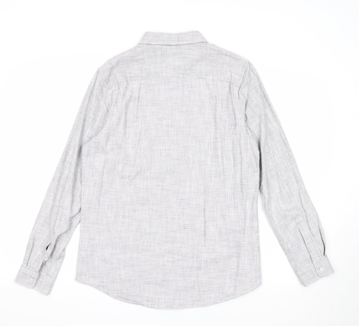 Red Herring Mens Ivory Cotton Button-Up Size M Collared Button