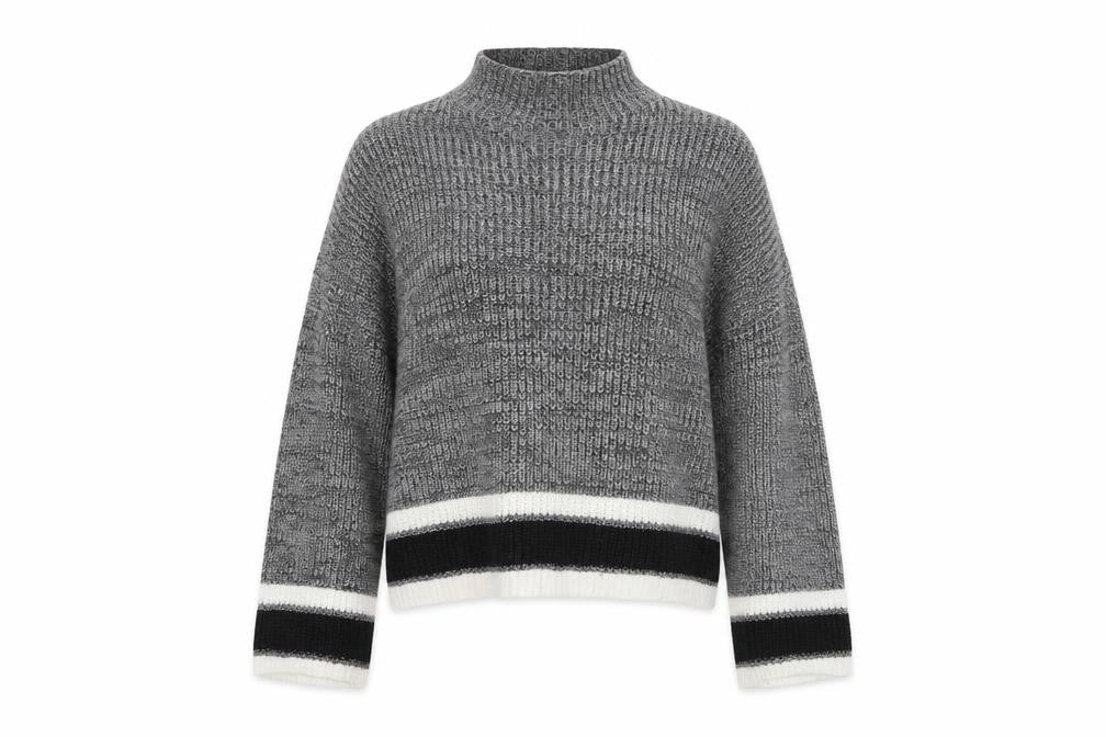 SheIn Womens Black High Neck Acrylic Pullover Jumper Size M