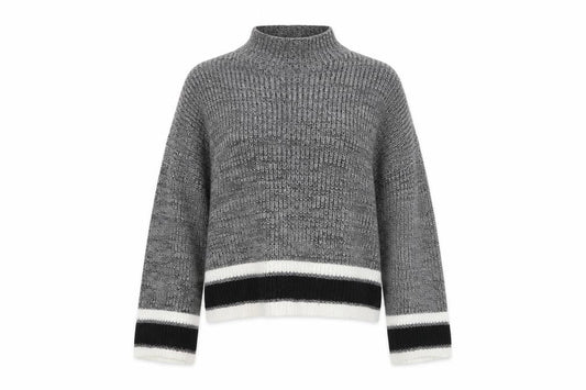 SHEIN Womens Black High Neck Acrylic Pullover Jumper Size M