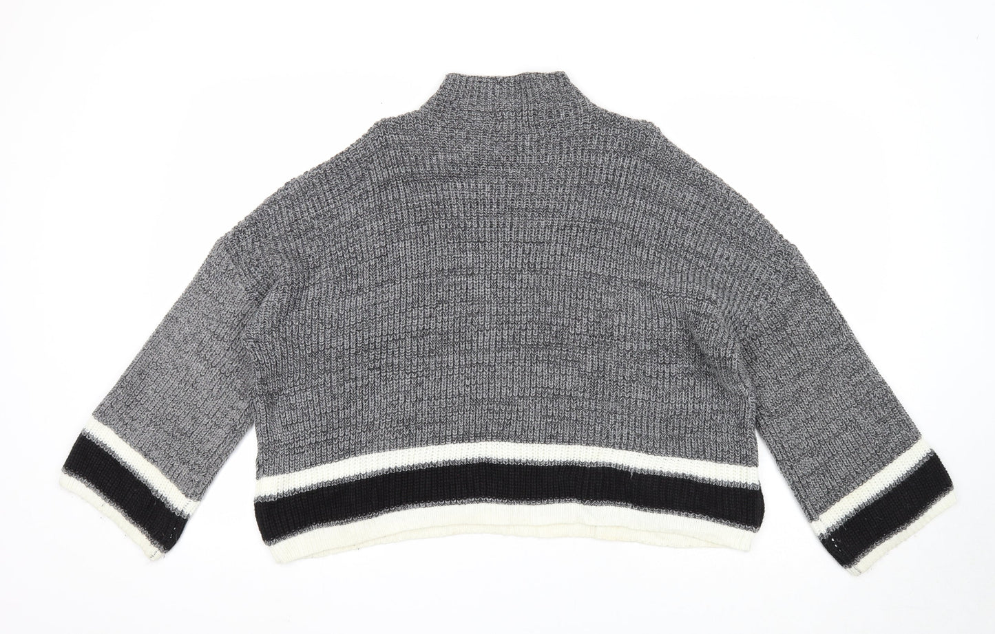 SheIn Womens Black High Neck Acrylic Pullover Jumper Size M