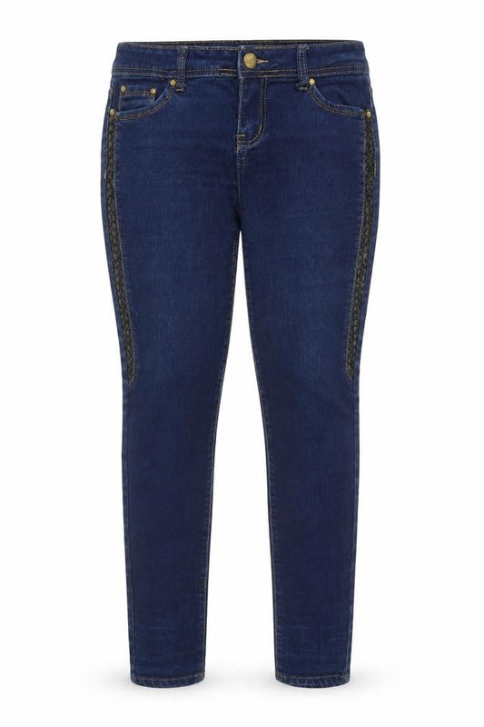 Fashion is you Womens Blue Cotton Skinny Jeans Size 14 Regular Zip